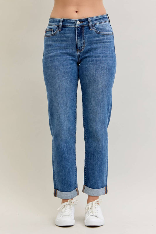 Judy Blue Midrise BF Classic Cuffed