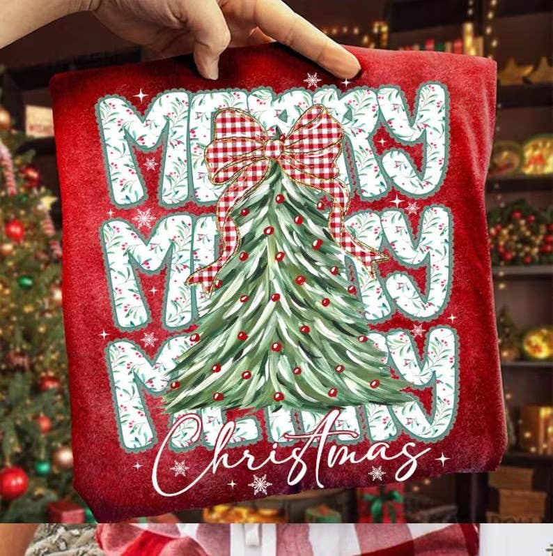 Merry Christmas Tree Sweatshirt - AshBrooke's BoutiqueMerry Christmas Tree Sweatshirt