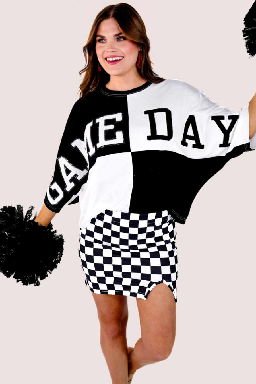 Huddle Up Color Block Top- Black