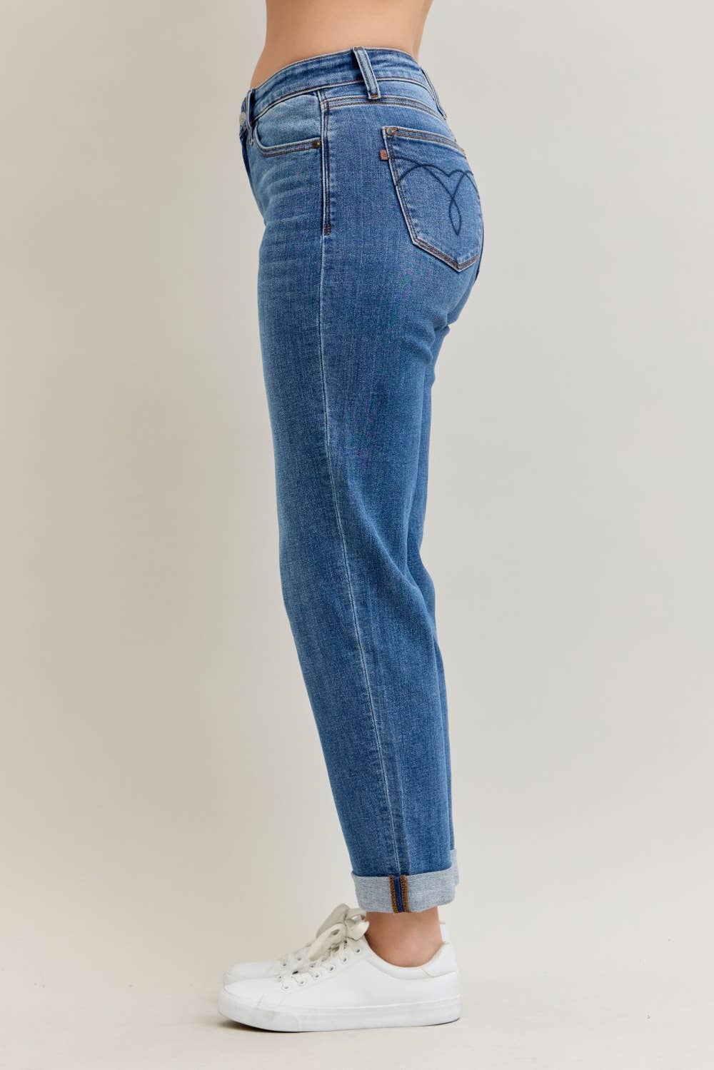Judy Blue Midrise BF Classic Cuffed