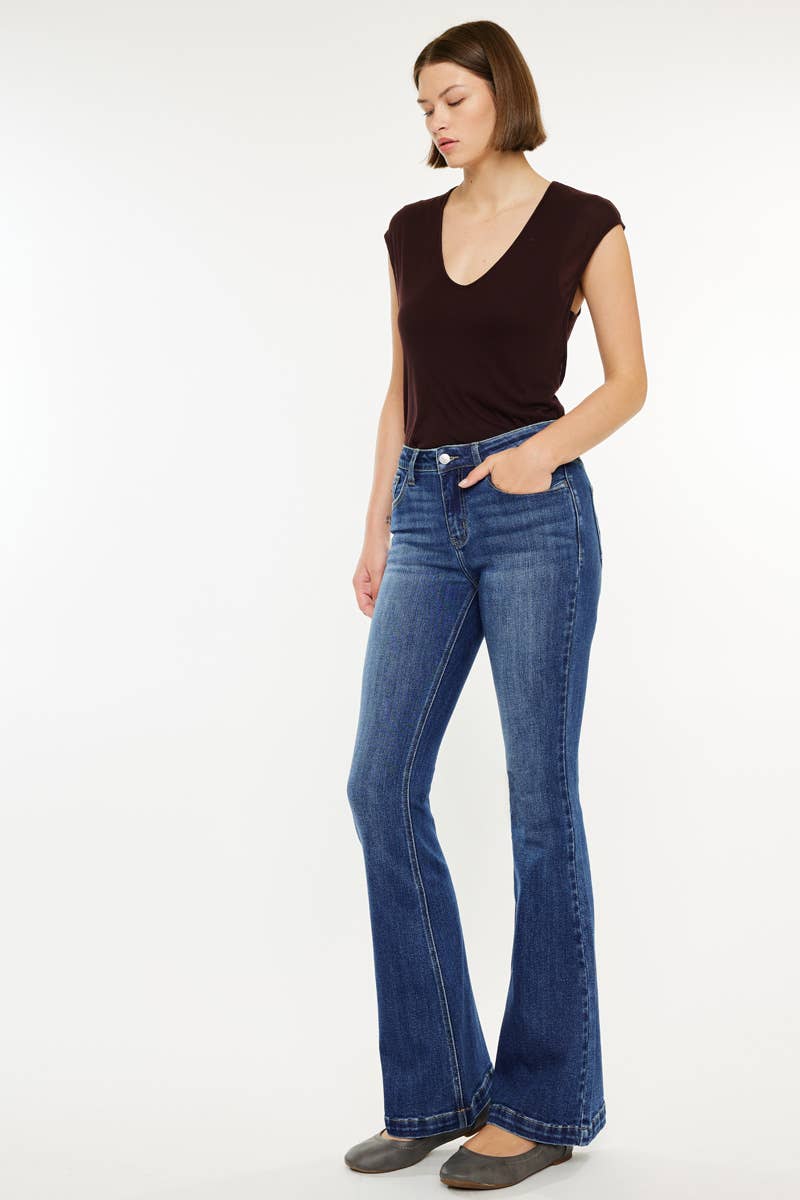 KanKan Petite Mid - rise Flare Jeans - AshBrooke's BoutiqueKanKan Petite Mid - rise Flare Jeans