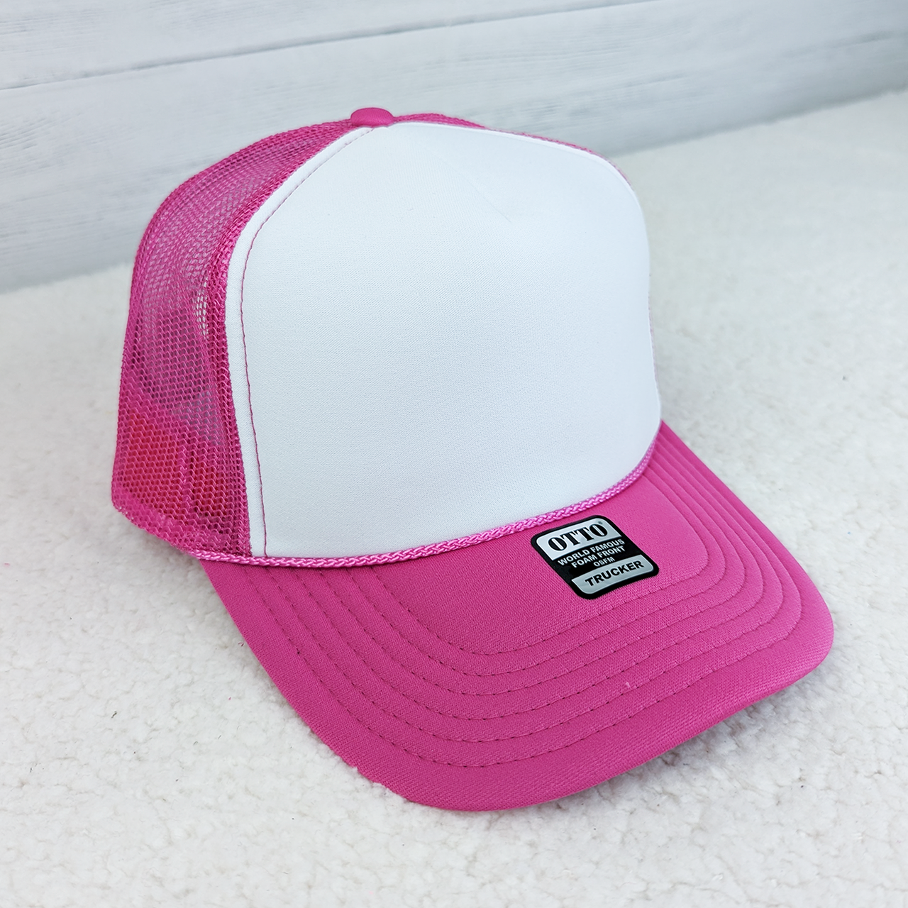 Pink & White Foam Trucker Hat