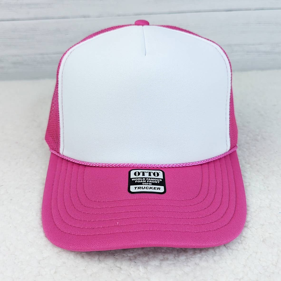 Pink & White Foam Trucker Hat