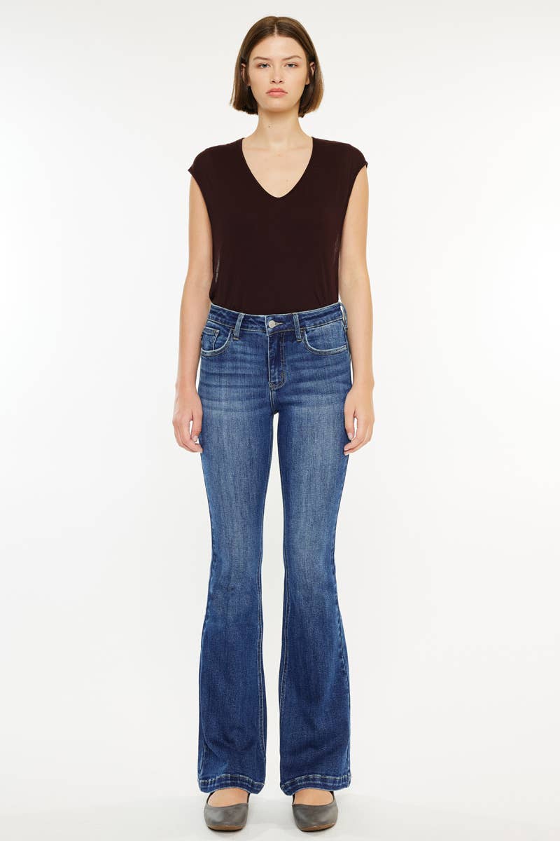 KanKan Petite Mid - rise Flare Jeans - AshBrooke's BoutiqueKanKan Petite Mid - rise Flare Jeans