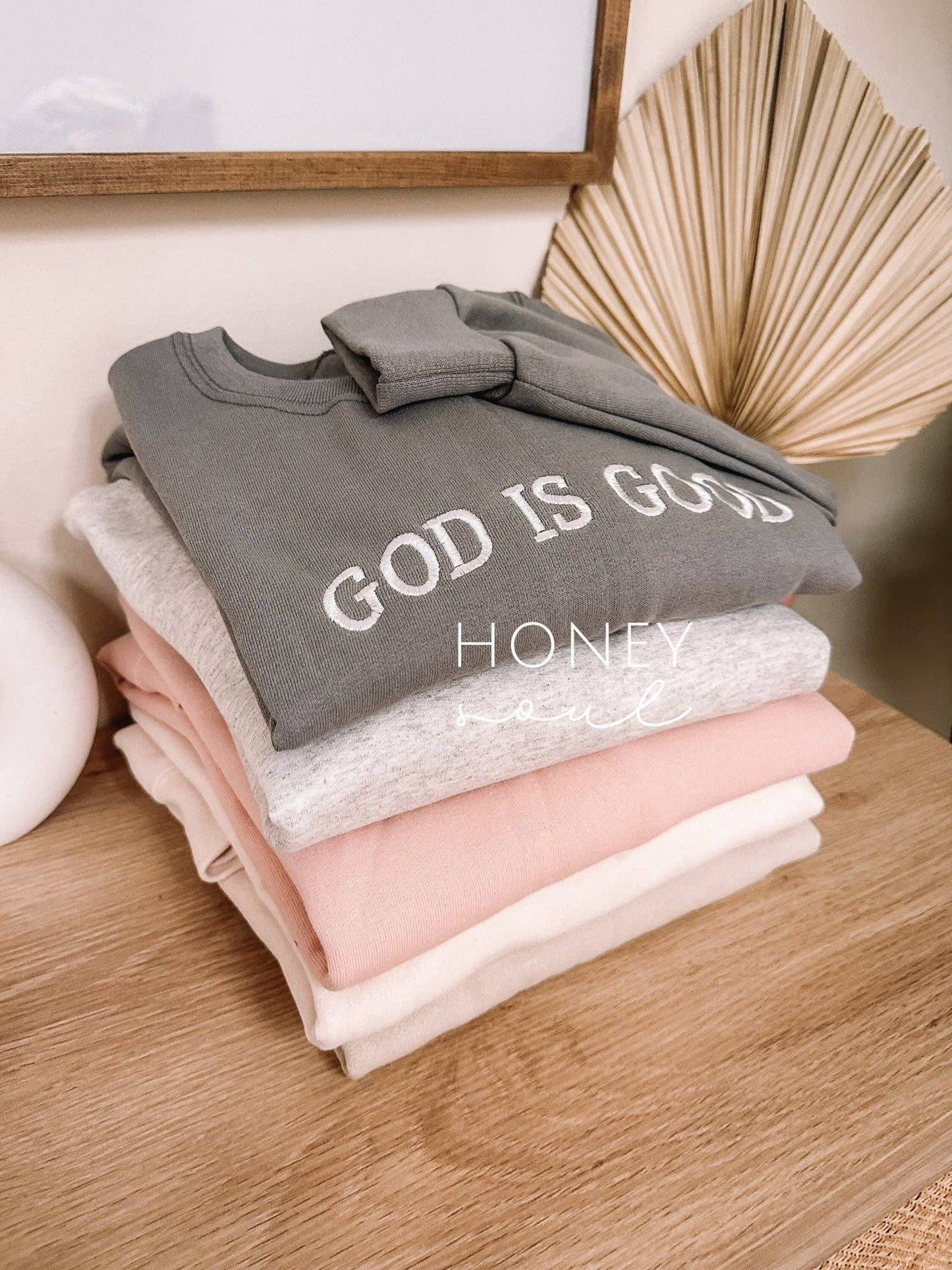 Embroidered GOD IS GOOD Sweatshirt - AshBrooke's BoutiqueEmbroidered GOD IS GOOD Sweatshirt