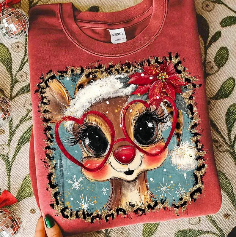 Reindeer Shirt/Sweatshirt - AshBrooke's BoutiqueReindeer Shirt/Sweatshirt
