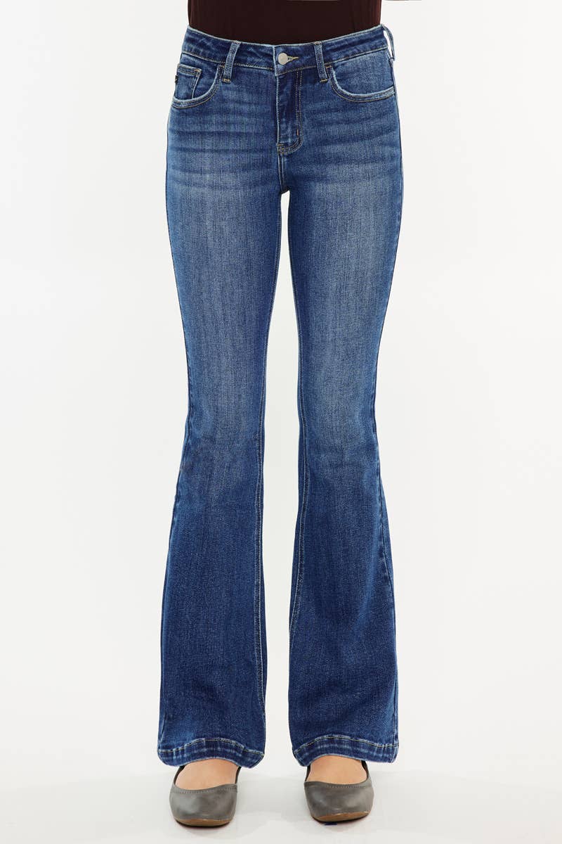 KanKan Petite Mid - rise Flare Jeans - AshBrooke's BoutiqueKanKan Petite Mid - rise Flare Jeans