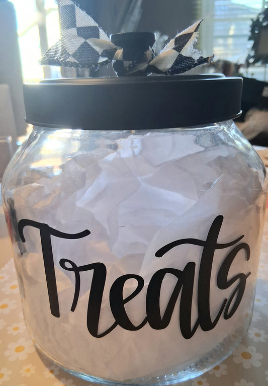 Handcrafted Treats with Hearts Cookie Jar