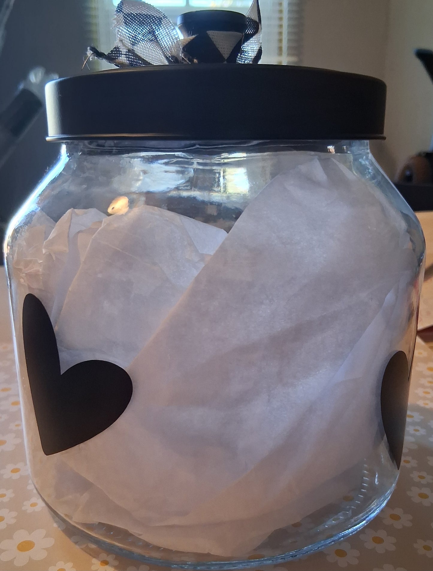 Handcrafted Treats with Hearts Cookie Jar