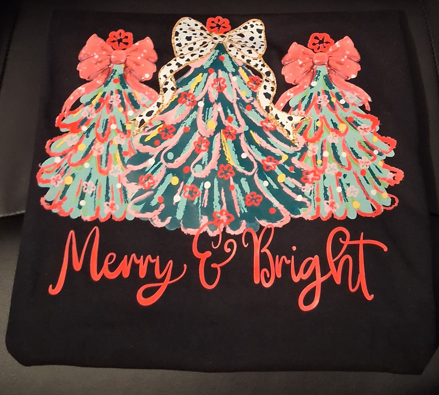 Merry & Bright Christmas Tree T-Shirt