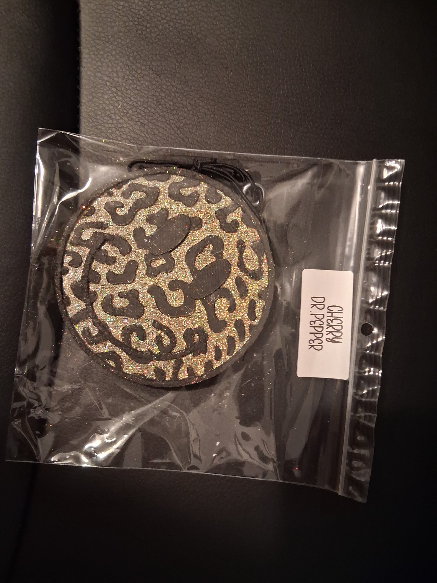 Leopard Print Smiley Car Freshie
