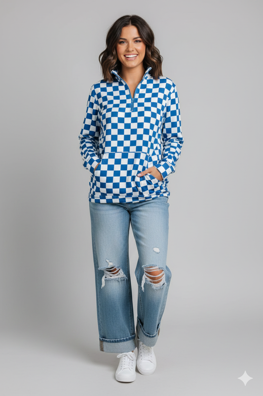 Pep Rally Pullover Blue