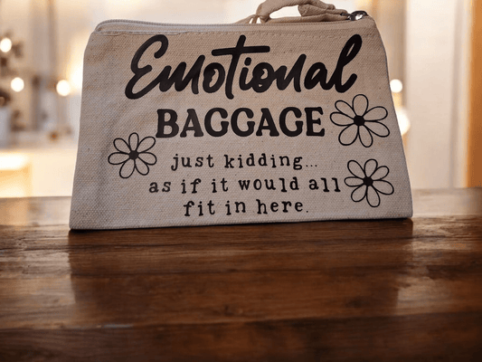 Emotional Baggage Canvas Zipper Pouch - AshBrooke's BoutiqueEmotional Baggage Canvas Zipper Pouch