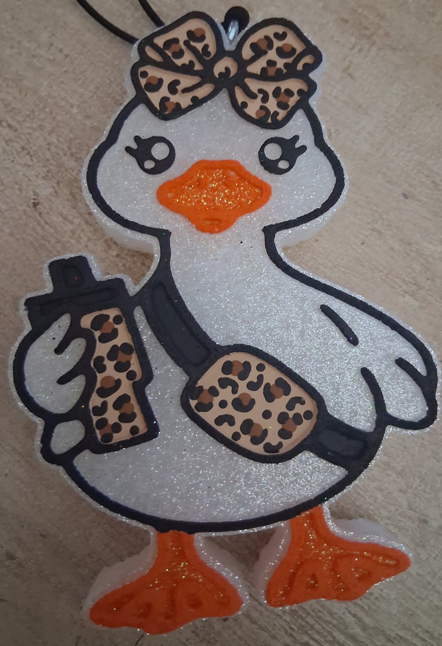 Boujee Goose With Bow Car Freshie